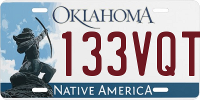 OK license plate 133VQT