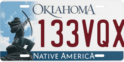 OK license plate 133VQX