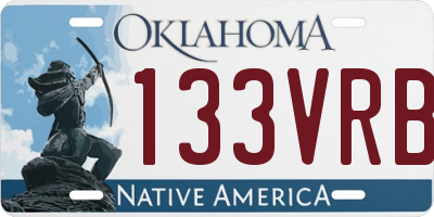 OK license plate 133VRB