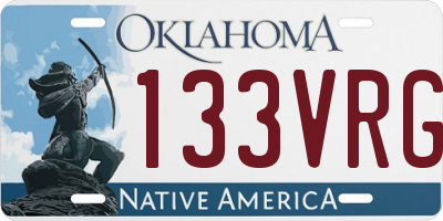 OK license plate 133VRG