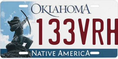 OK license plate 133VRH