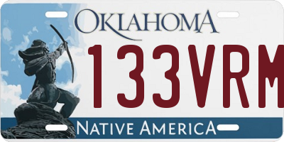 OK license plate 133VRM