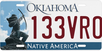 OK license plate 133VRO