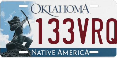 OK license plate 133VRQ