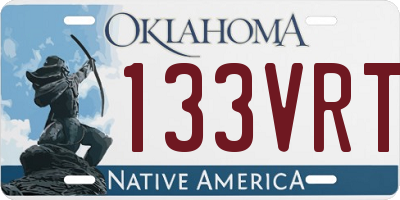 OK license plate 133VRT