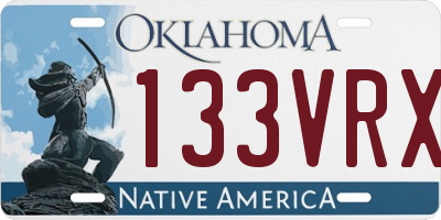 OK license plate 133VRX