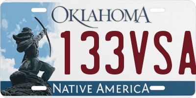 OK license plate 133VSA