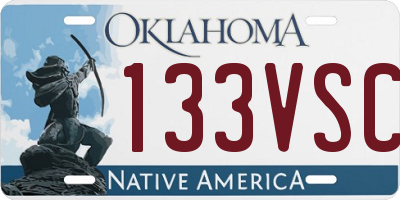 OK license plate 133VSC