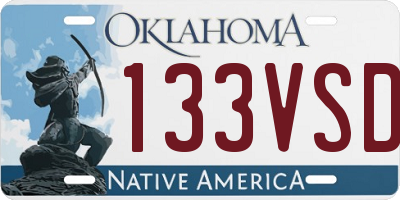 OK license plate 133VSD