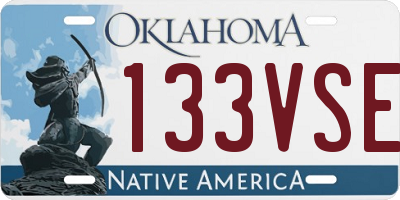 OK license plate 133VSE