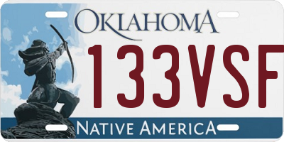 OK license plate 133VSF