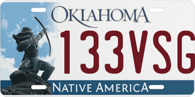 OK license plate 133VSG