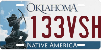 OK license plate 133VSH