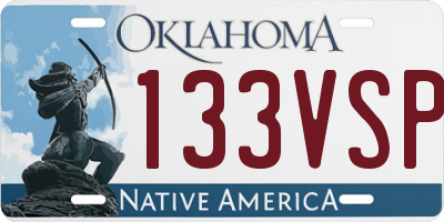 OK license plate 133VSP