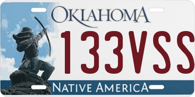 OK license plate 133VSS