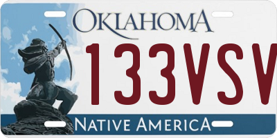 OK license plate 133VSV