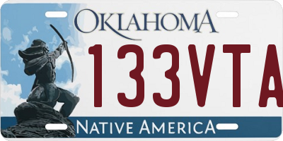 OK license plate 133VTA