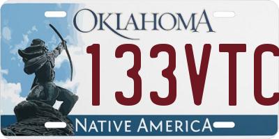 OK license plate 133VTC