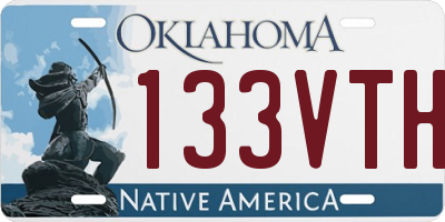 OK license plate 133VTH