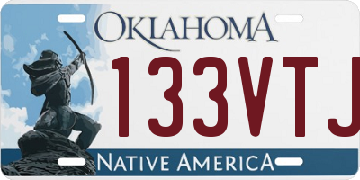 OK license plate 133VTJ