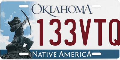 OK license plate 133VTQ