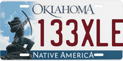 OK license plate 133XLE
