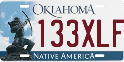 OK license plate 133XLF