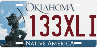 OK license plate 133XLI
