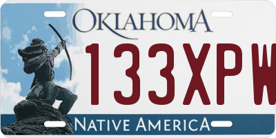 OK license plate 133XPW