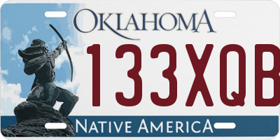 OK license plate 133XQB