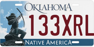 OK license plate 133XRL