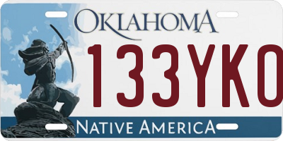 OK license plate 133YKO
