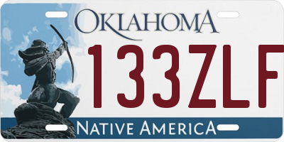 OK license plate 133ZLF