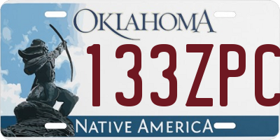 OK license plate 133ZPC