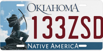 OK license plate 133ZSD