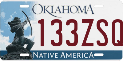 OK license plate 133ZSQ