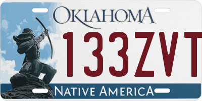 OK license plate 133ZVT