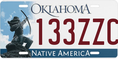 OK license plate 133ZZC
