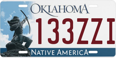 OK license plate 133ZZI