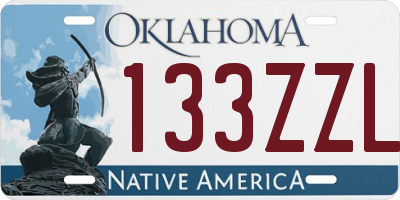 OK license plate 133ZZL