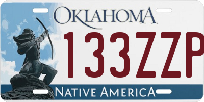 OK license plate 133ZZP