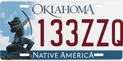 OK license plate 133ZZQ
