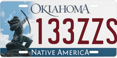 OK license plate 133ZZS