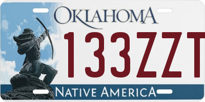 OK license plate 133ZZT