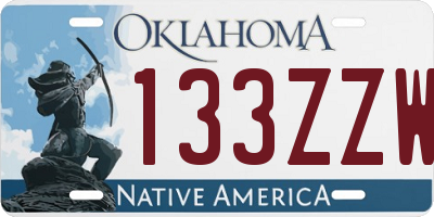OK license plate 133ZZW