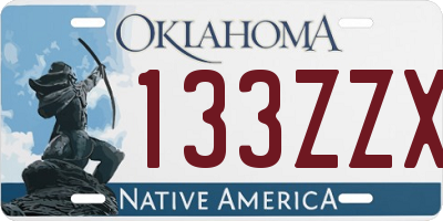 OK license plate 133ZZX