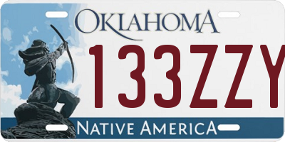 OK license plate 133ZZY