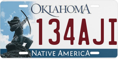 OK license plate 134AJI