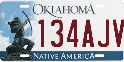 OK license plate 134AJV