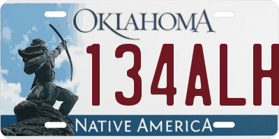 OK license plate 134ALH